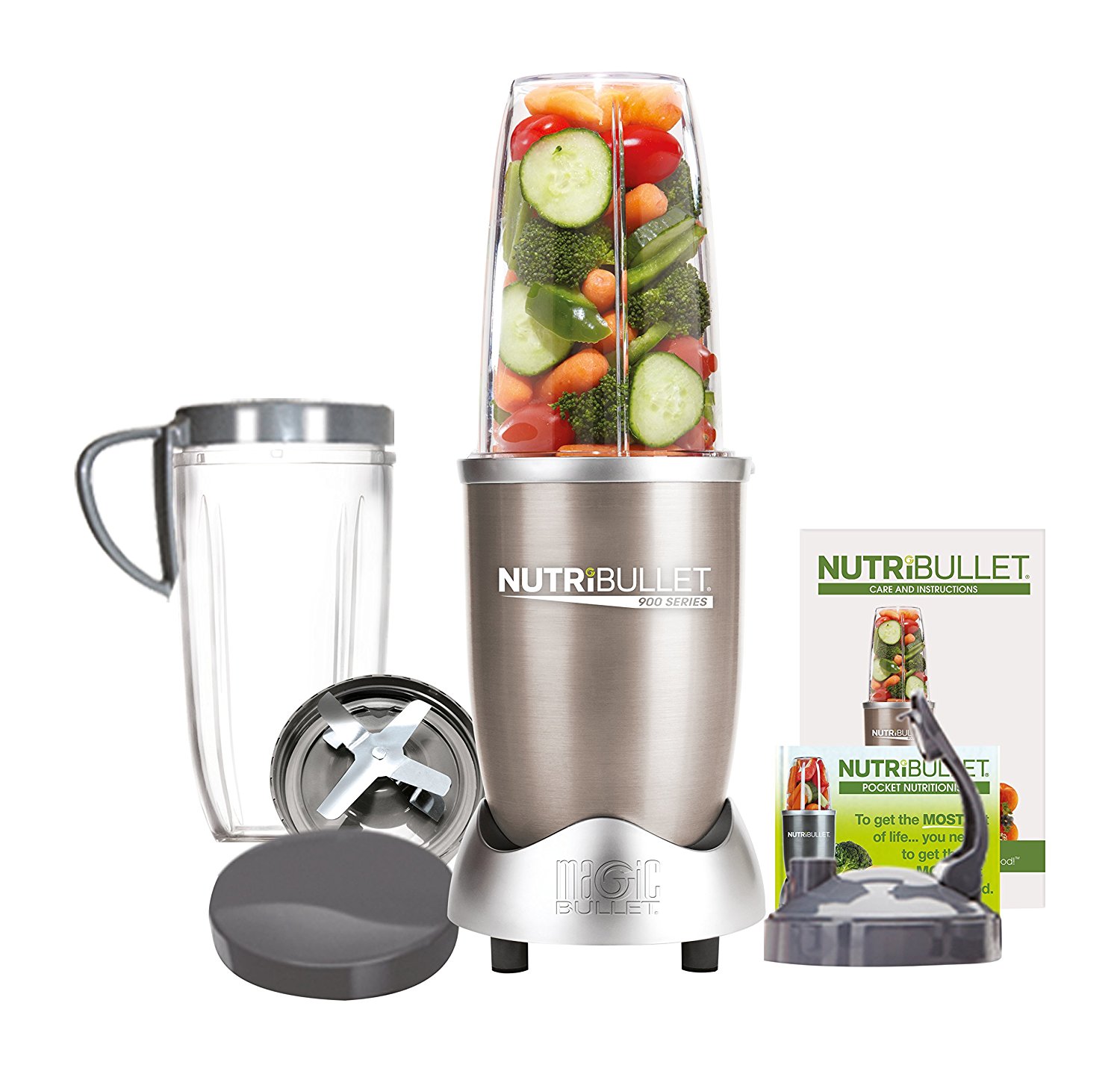 NEW NutriBullet Pro 900 Series Blender 900W 9 Piece Set Champagne eBay